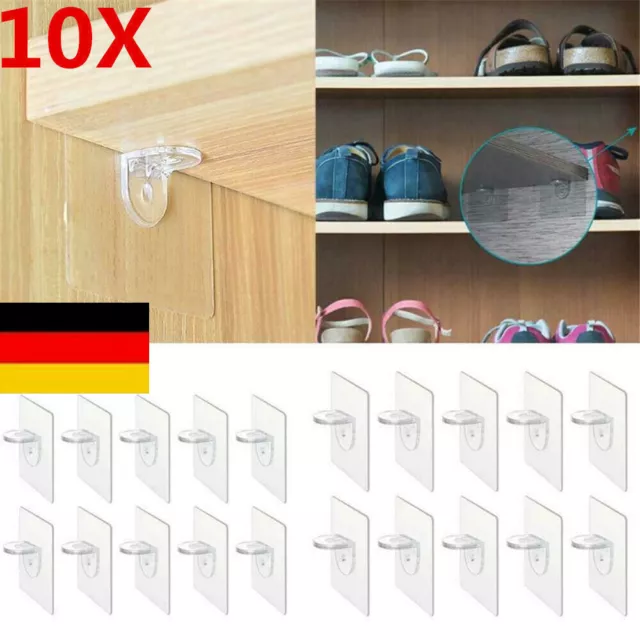 10X Bodenträger Regalbodenträger Regalstifte Regalstütze Nieten Selbstklebend DE