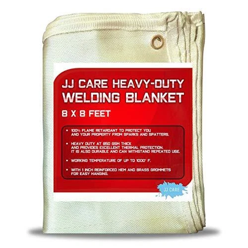 Heavy Duty Welding Blanket 8x8 ft Fiberglass Welding Curtain [850GSM Thick]