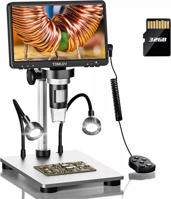 Digital Microscope 1200X Coin Magnifier with Stand Focus Soldering Microscope
