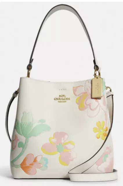 NWT Coach Town Bucket Bag With Mystical/Dreamy Land Floral Print C8609 $450 RARE