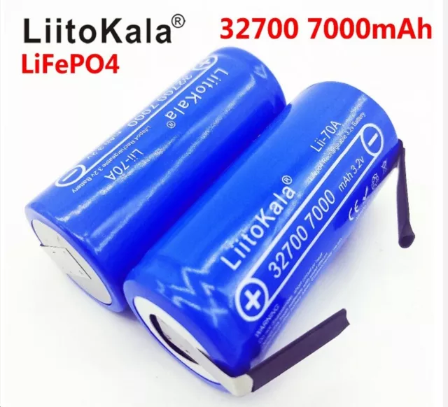 Batteria con lamelle ricaricabile 32700 7000mAh 3.2V Lifepo4 1 pezzo