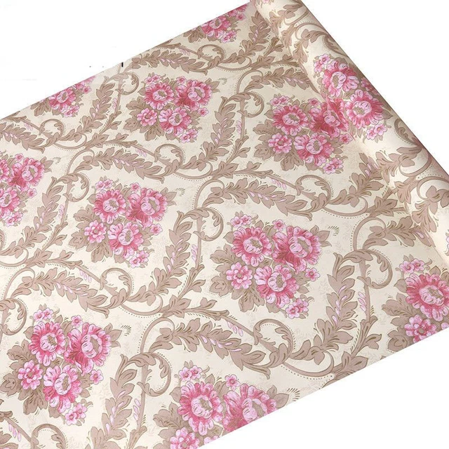 Gold And Red Peel and Stick Wallpaper Removable Self-Adhesive Contact Paper H3