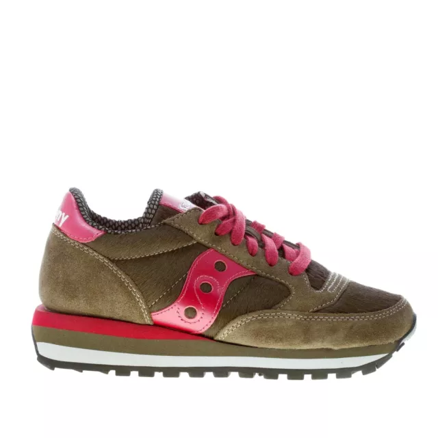 SAUCONY SCARPE DONNA Sneaker Jazz Triple camoscio hair calf verde