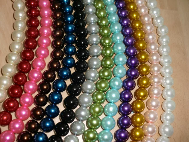 Beautiful Round Glass Beads Sizes 4 6 8 10 12 14mm In 14Variation Colours
