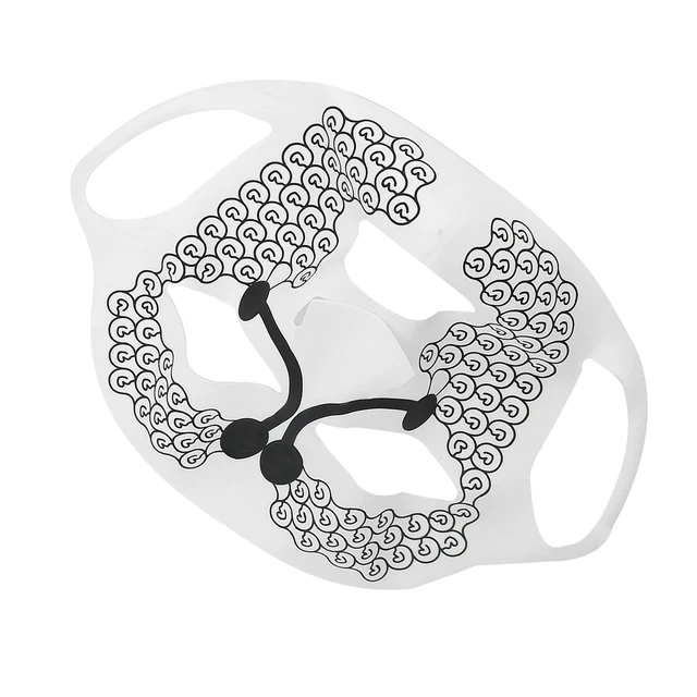 (Bianca) Maschera viso elettrica silicone ricaricabile wireless ringiovanire la pelle SG5