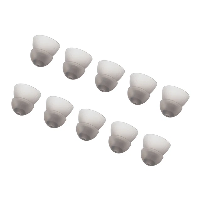 (Black)10Pcs/Set Hearing Aid Domes 10mm Double Bass Domes Silicone Earplugs EJJ