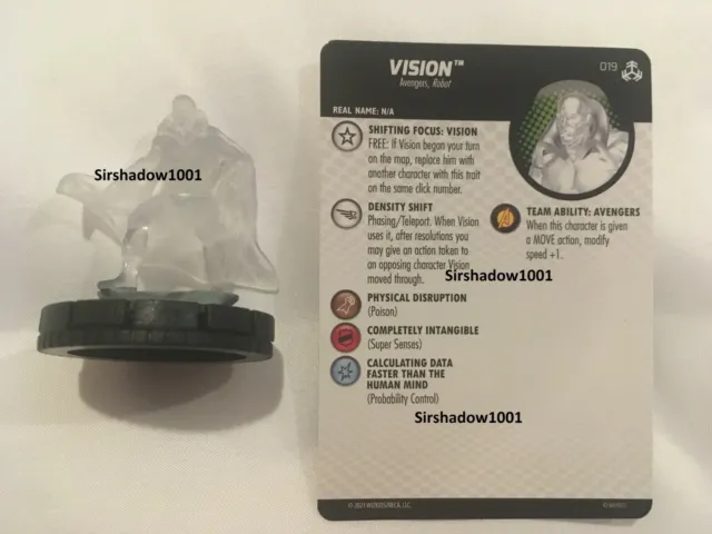Heroclix Vision 019 Marvel Avengers War of the Realms