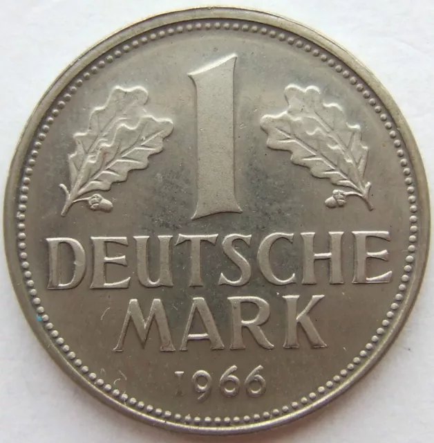 Münze Bundesrepublik Deutschland 1 Deutsche Mark 1966 G in Polierte Platte