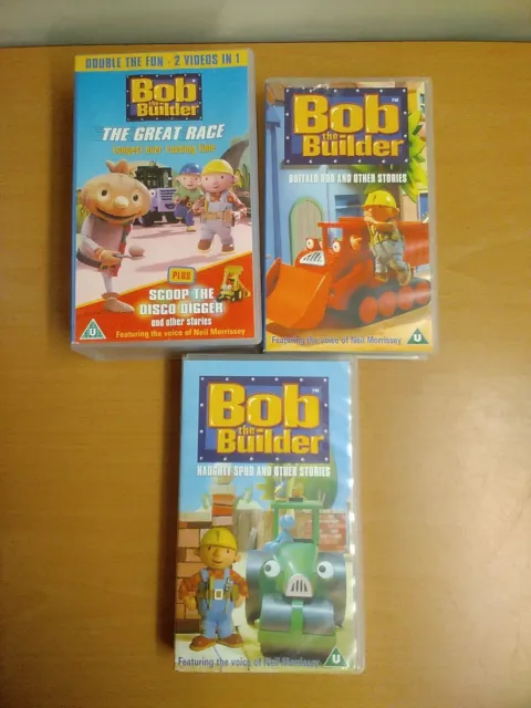 4x Bob The Builder VHS Bundle/Job Lot (Scoop/Roley/Muck/Pilchard) VGC ❤️CHARITY