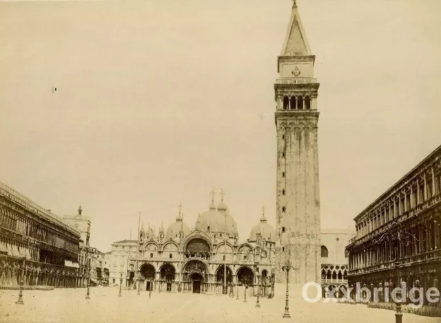 Venice Italy, St Marks Square 1880 Basilica Photo Roman Catholic Papacy Church