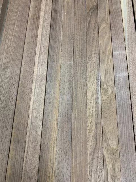 Beautiful! 12 Boards Of  Black Walnut Lumber Dried Size: 1/4” x 2”x 18” DIY Wood
