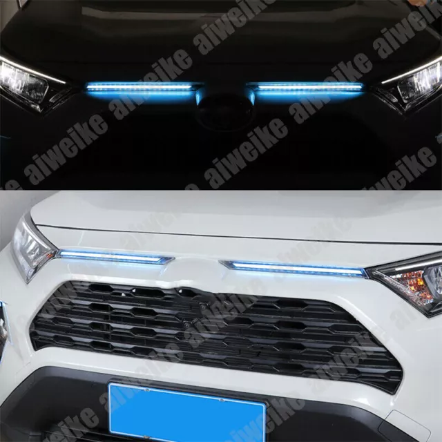 3 Color LED DRL Daytime Running Light For Toyota RAV4 2019-2023 w/ Dynamic Turn 2