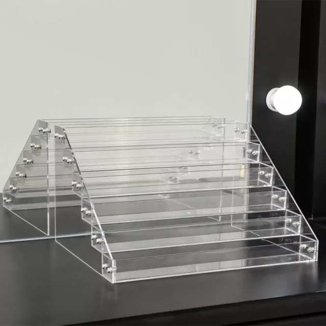 Acrylic Riser Display Shelf Rack Display Stand Figures Cosmetic Lipstick Holder