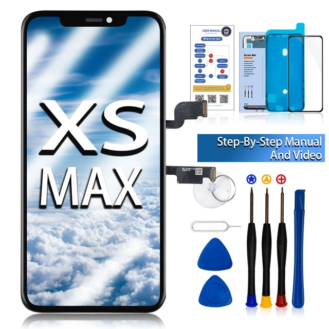 Écran LCD Complet IPhone XS Max Noir - Vitre Tactile + Kit Outils - Garantie 1 An