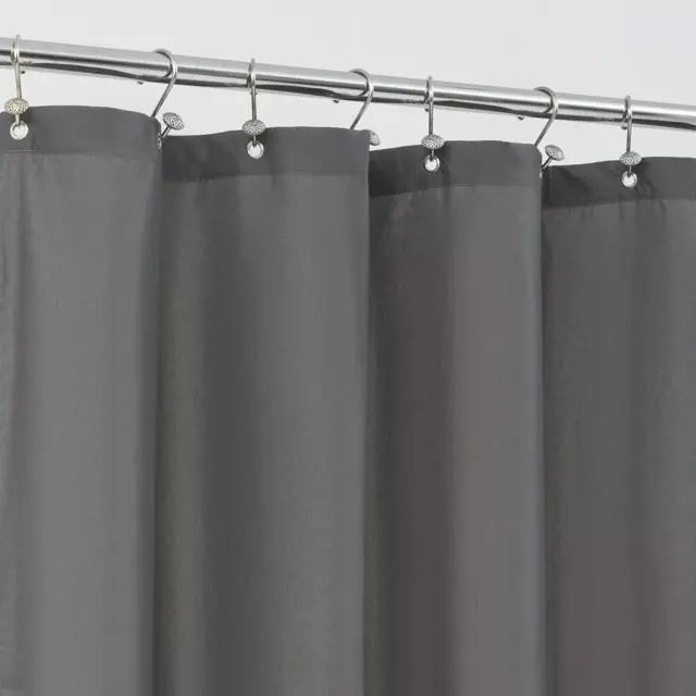 Extra Long Fabric Shower Curtain Liner Waterproof 72" X 84" Soft & Lightweight X