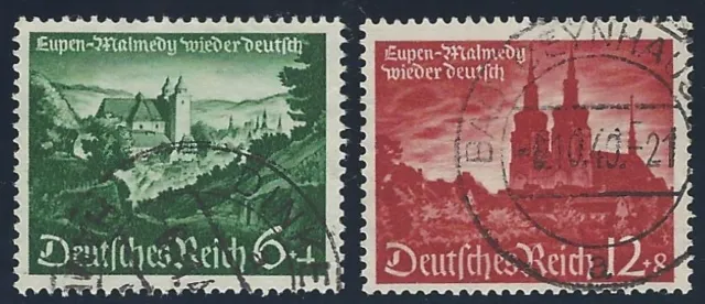 Deutsches Reich 1940 gestempelt MiNr. 748-749 Wiedereingliederung von Gebieten