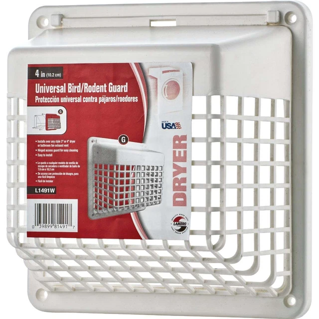 Lambo Universal 4 In. Plastic Pest Barricade Vent Guard 1491WG Pack of 12 Lambro