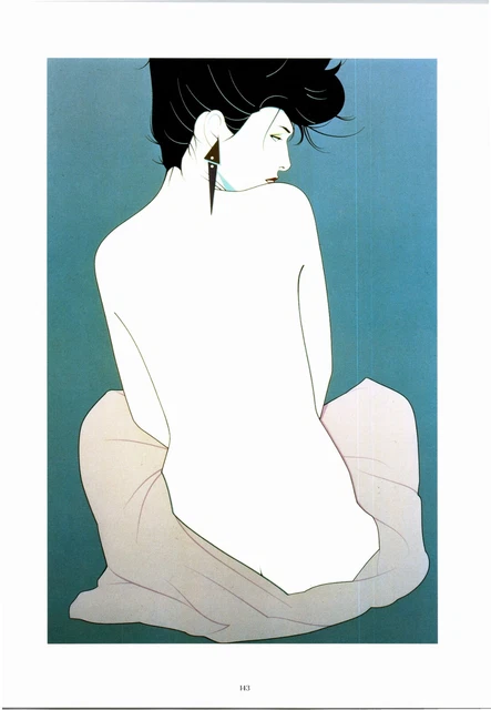 12" x 9" single print - from 1985 Patrick Nagel hardback book - Vintage h 12" x 9" single print - from 1985 Patrick Nagel hardback book - Vintage h