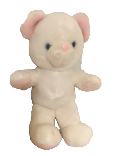1982 Amtoy American Greetings Baby Soft Touch White Teddy Bear Plush  11" Tall