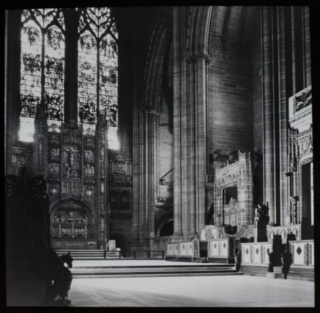 ANTIKE MAGISCHE Laterne Rutsche BAU DER LIVERPOOL KATHEDRALE NR. 21 C1930 FOTO