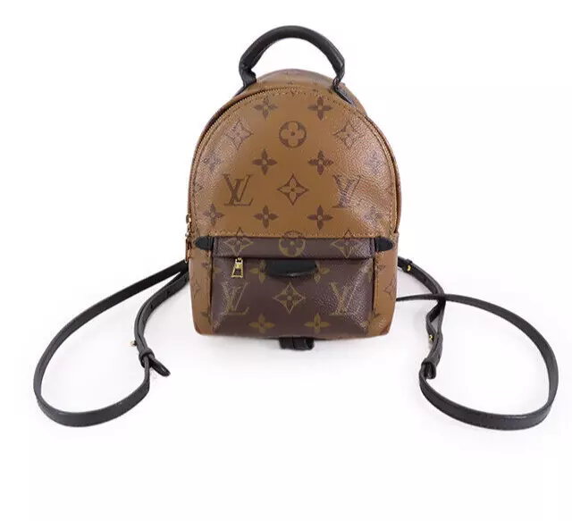 Authentic LOUIS VUITTON Monogram Palm Springs Backpack PM M44871 Brown/  050728