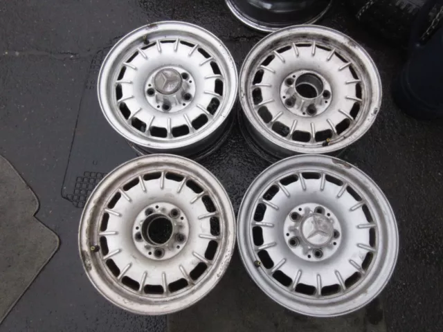 4 Alufelgen Barock Barockfelgen 6 x 14 ET 30 Mercedes-Benz W126 W108 W123 R107