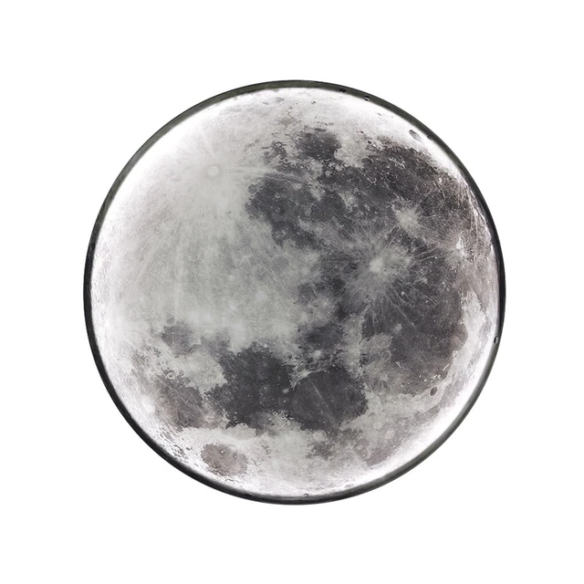 Space With Moon LED Wall Light Easy To Install LED Light Source Round Moon Shape