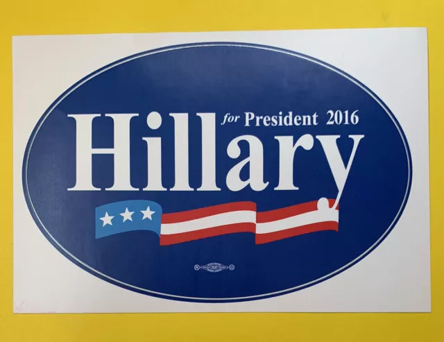 2016 Hillary Clinton Vintage US Political Bumper Sticker Decal Campaign OLD Bill