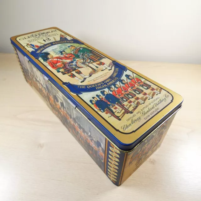 Vintage Glen Moray Single Highland Malt Scotch Whisky Tin, Highland Regiments.