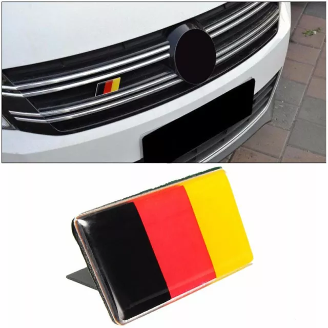 German Flag Car Grille Bumper Emblem Badge Sticker Decal For VW Golf Jetta Audi