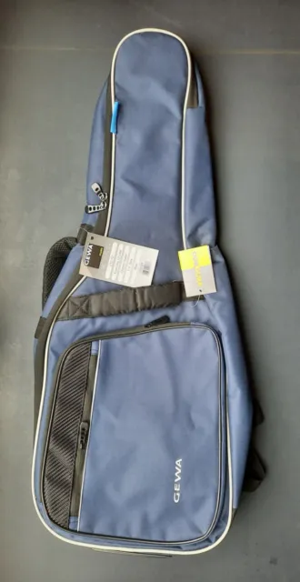 GEWA Economy 12 Gig Bag Gitarrentasche 1/2 blau mit Rucksackgarnitur neu