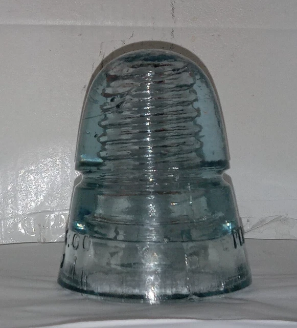 ***BLUE-GRAY H.G.Co PETTICOAT*** Antique beehive insulator CD-145 GOOD COLOR