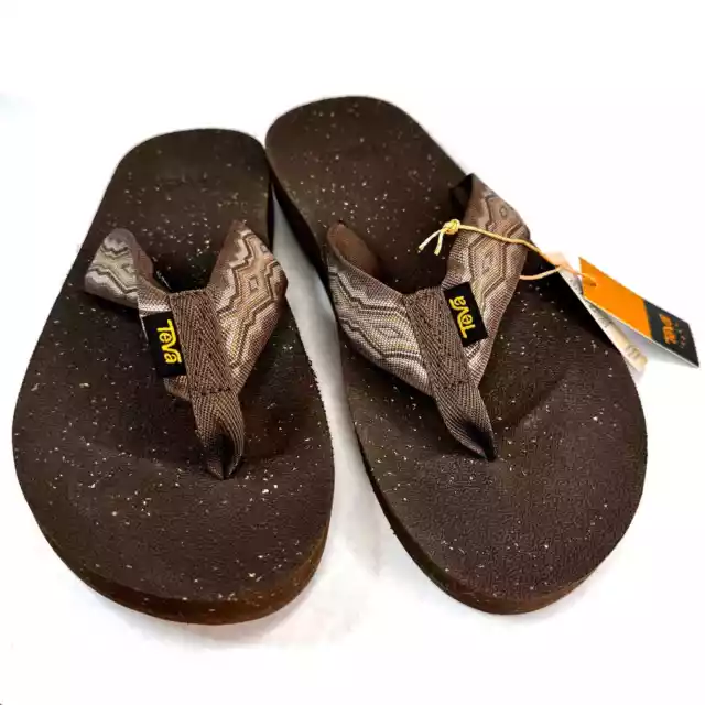 MENS TEVA BROWN Flip Flop Shoes Size 9 NWT $30.00 - PicClick