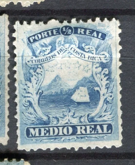 COSTA RICA; 1860s early classic issue Mint hinged Shade of 1/2r. value