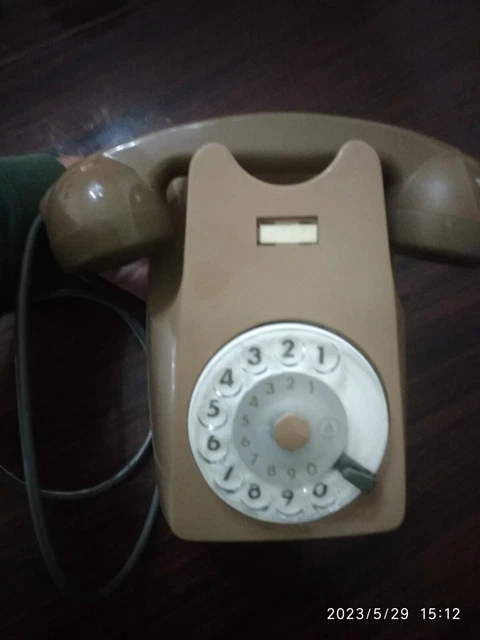 Telefono vintage SIP da parete muro  a disco bigrigio Siemens anni 70  80