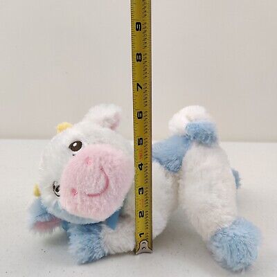 Garanimals Cow Plush Stuffed Animal Toy Blue White Calf Lovey Soft Baby Toy 8