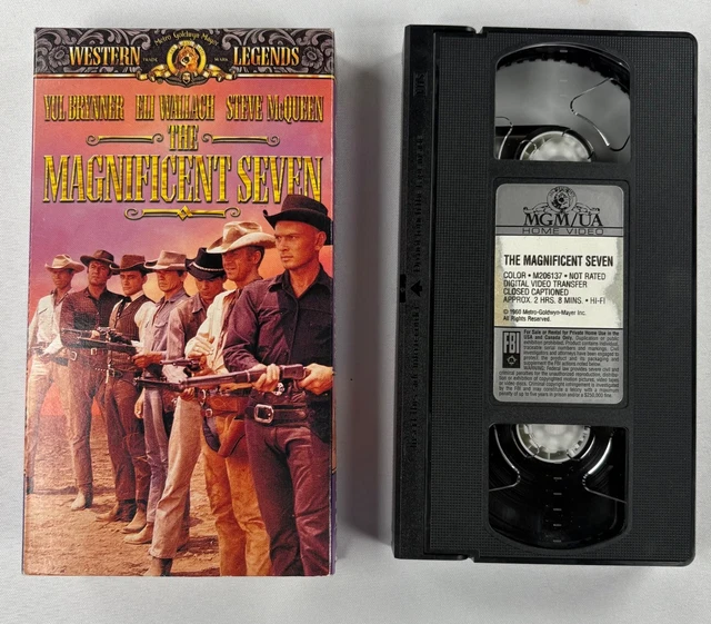 THE MAGNIFICENT SEVEN VHS Western Legends Yul Brynner Steve McQueen MGM ...