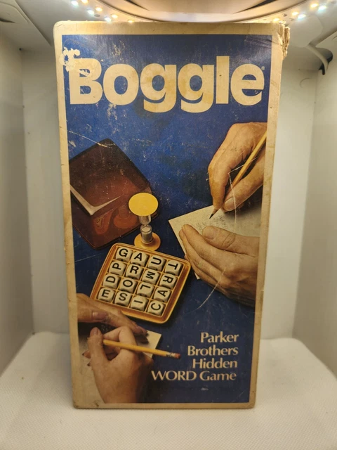 VINTAGE 1976 BOGGLE Hidden Word Game Complete Parker Brothers W/Box ...