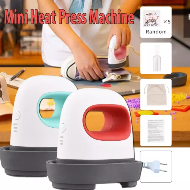 Portable Mini Heat Press Machine: Transfer DIY Labels, Designs on T-Shirts