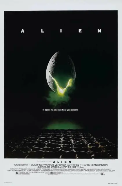 ALIEN Movie POSTER 27 x 40 Sigourney Weaver, Tom Skerritt, E