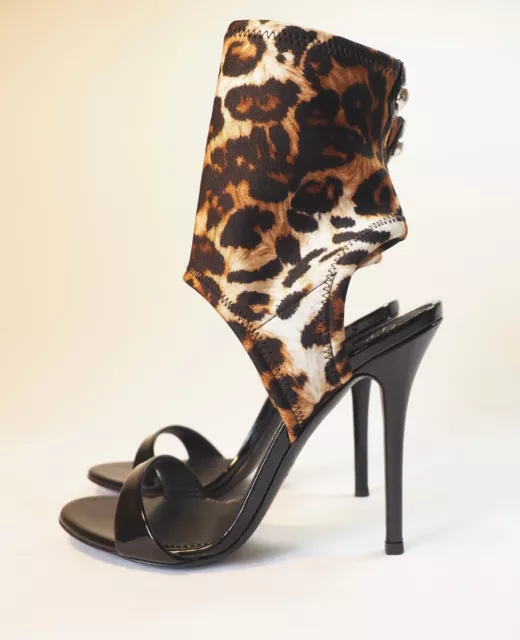 Giuseppe Zanotti Alien 115 San-Siutta Leopard High Heel Sandals Size 36