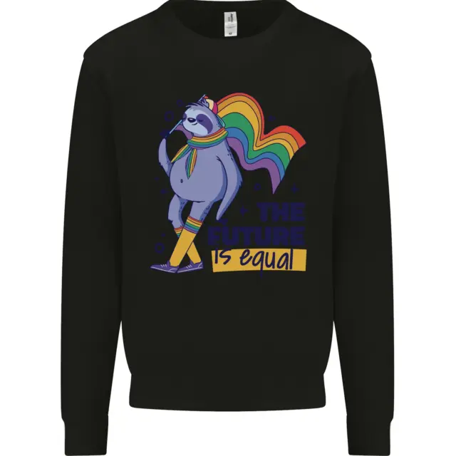 LGBT Sloth The Future Is Equal Gay Pride Mens Sweatshirt Jumper