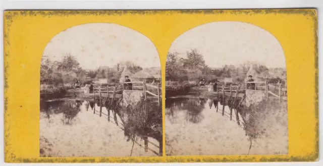 Sussex stereoview-a rural view at Crowhurst, near Hastings