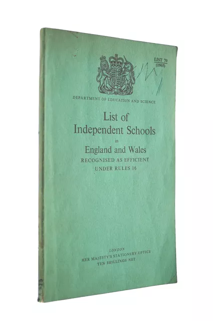 List of independent schools in England and Wales recognised as efficient under..