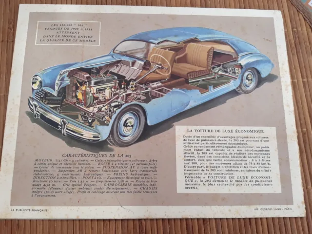 Brochure Automobile Catalogue Publicitaire Peugeot 203 Tres Rare  (2) 2