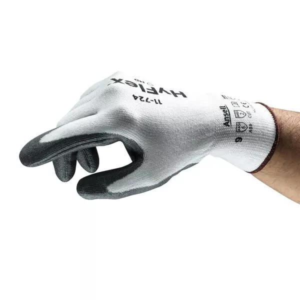 Ansell Hyflex 11-724 Reusable 13 Gauge Cut Resistant Protection Work Gloves 10