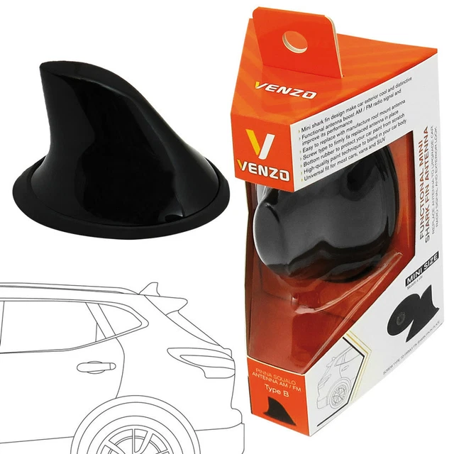 Antenna Fm Antenna Auto A Pinna Di Squalo - AM/FM - Nero - Adesiva Senza Fori Antenna Pinna - Foto 7