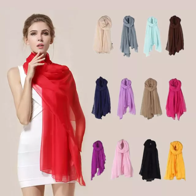 Crepe Chiffon Scarf Ladies Neck Wrap Women Scarves Crinkle Chiffon Scarf Stole