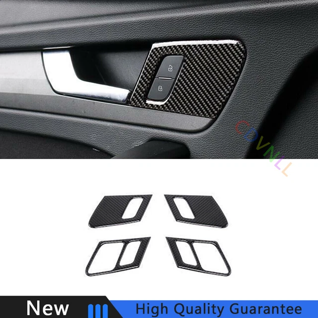 Fit For Audi Q5 2018-2021 Carbon Fiber Real Car Interior Door Handle Cover Trim