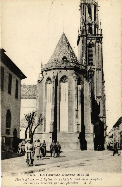 CPA MILITAIRE La Grande Guerre Haute Alsace, L'Eglise de Thann (315457)